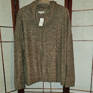 Maurices Soft & Cozy Brown Cowl Neck Sweater
